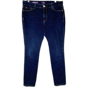 NYDJ Not Your Daughters Alina Legging Jeans Womens size 14P Tummy Tuck Blue